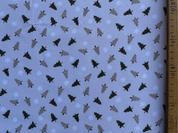 Baumwoll-Stoff Weihnachtsbaum Creme Nr 4934